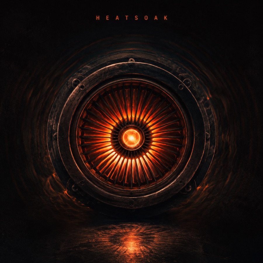HEATSOAK emblem: a glowing turbine ringed in ember orange